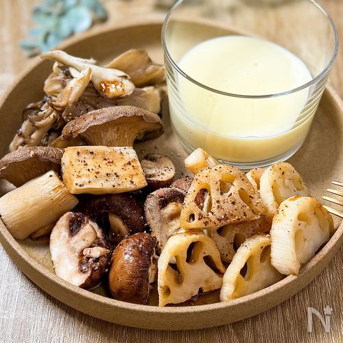 秋の味覚を楽しむ♡【香ばしきのこのチーズフォンデュ】