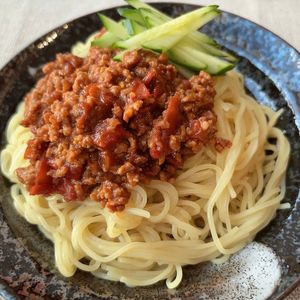 mi♡の作ってみた!投稿(夏に食べたい！トマト肉味噌ジャージャー麺)