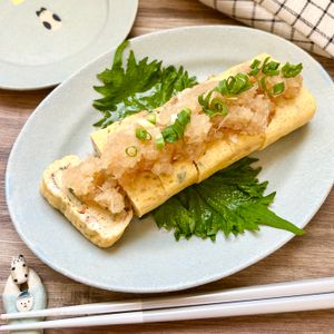 のりのり🐾🎀🤍の作ってみた!投稿(【梅しそ入りだし巻きたまご】おろしポン酢でさっぱり♪)