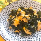 味付け醤油だけなのに激うま♡わかめとふわふわたまご炒め