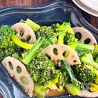 緑黄色野菜の辛子ごまポン酢和え