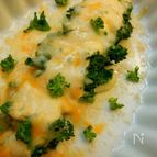 菜の花と新ジャガのチーズオーブン焼きからしマヨ風味
