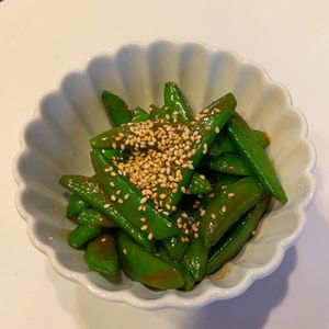 みわの作ってみた!投稿(スナップエンドウのピリ辛醤油麹ナムル)