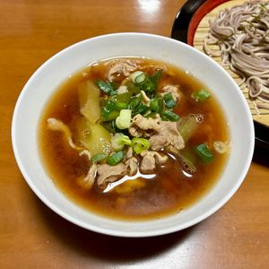 Nao★彡の作ってみた!投稿(豚こまと焼き葱《甘辛絶品♡つけ蕎麦》)