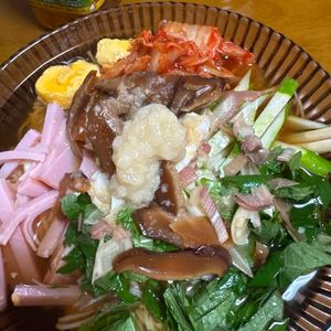 1015810の作ってみた!投稿(豚しゃぶと揚げなすのぶっかけそうめん【#簡単#ランチ】)