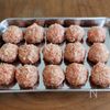 『酢豚風☆肉団子とたけのこの甘酢あん』揚げずにフライパンで☆の工程1