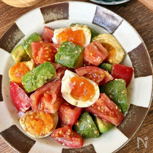 【トマトとアボカドの旨だれサラダ】副菜に!箸が止まらない♪