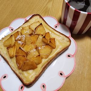 ナムディの作ってみた!投稿(美味しくないりんご救済！カスタードアップルトースト)