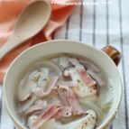 レンジで5分！旨みたっぷり新玉ねぎの白だしスープ