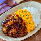 なすたっぷり♩ふわたまキーマカレー