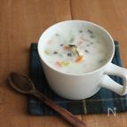 生クリーム不要！鶏ささみの野菜たっぷりチキンクリームスープ
