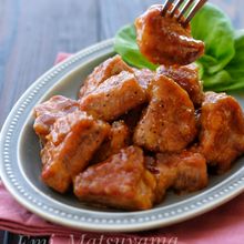 豚肩ロースブロックで＊豚肉のレモン照り焼き＊