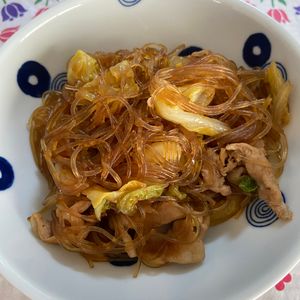 万福の作ってみた!投稿(【ワンパン10分！豚こまと白菜の春雨炒め】ご飯やおつまみにも)
