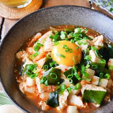 【無限おつまみ豆腐】痩せそう！長いも×キムチ×わかめ