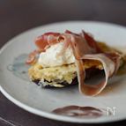 茄子の唐揚げ　クリームチーズ&生ハムと