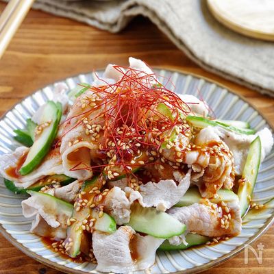タレが美味しい！うま辛豚しゃぶきゅうり