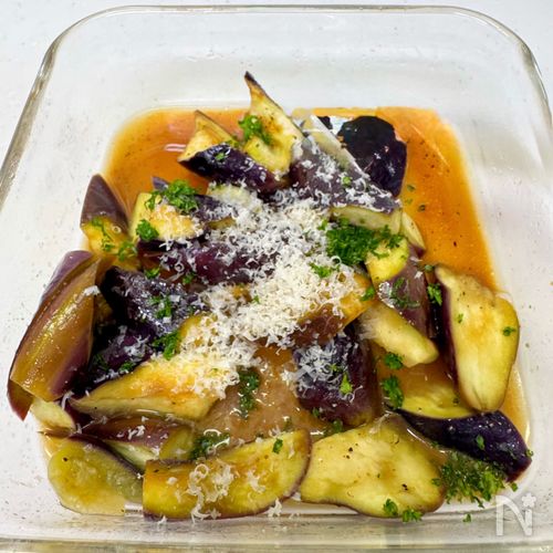 なすのレンジ蒸しバルサミコ和え