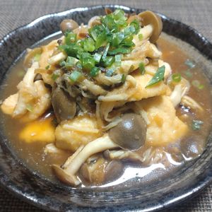 こばぴいの作ってみた!投稿(鶏肉ときのこのおろし塩こん煮【ほっこり温まる♪旨みぎゅっと】)
