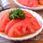 【スライストマトサラダ】箸休めに！さっぱりおいしい♪