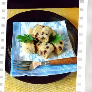 チョロリスの作ってみた!投稿(レンジで3分！オートミールのチョコバナナ蒸しパン)
