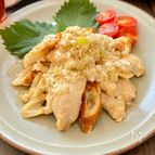『ささみとちくわのうま塩わさび絡め』トースターでふっくら楽♡