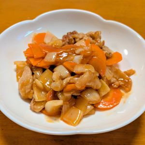 ゆきまる🐬🫧の作ってみた!投稿(簡単♪豚こまの野菜たっぷり酢豚【作りおきおかず】)