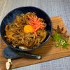 楽ラク手抜キッチン🐶🐾の作ってみた!投稿(【つゆだく牛丼たまご付き】ダブル玉ねぎカサ増し牛丼)
