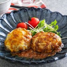 レンジで完結!男子が喜ぶ【カルビ風チーズハンバーグ】