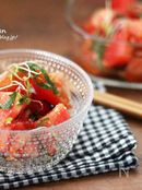 キンキンに冷やして食べたい♡ポン酢でトマトナムル♡