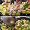 豚バラと鶏団子のWメインとたっぷりキャベツの塩鍋の工程3