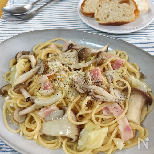 ワンパン！本鶏だしde濃厚！きのこのスープパスタ
