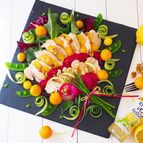 金柑と、レモン🍋鶏ハムのパワーサラダ