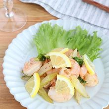 さっぱり☆えびとセロリのレモンソテー