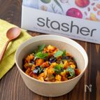 スタッシャーとレンジでできる！ナスと厚揚げの和風ベジカレー