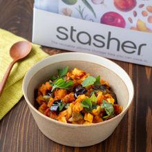 スタッシャーとレンジでできる！ナスと厚揚げの和風ベジカレー