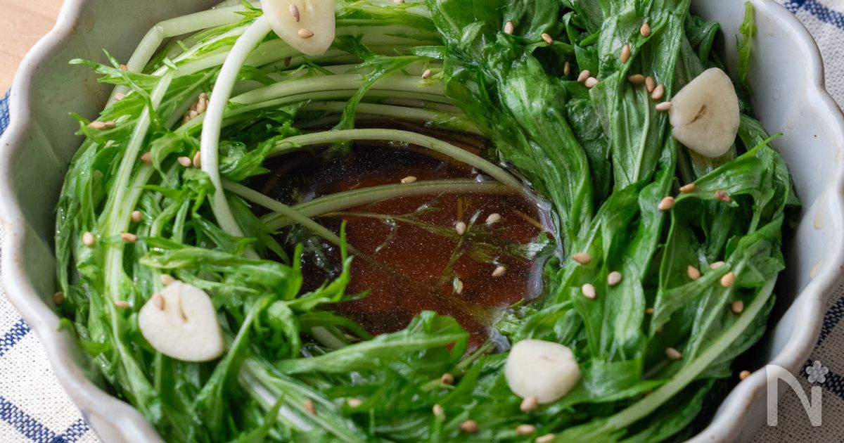 【漬けるだけ10分】無限に食べられる！水菜の中華風さっぱり漬