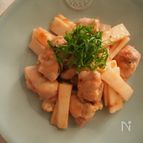 鶏と長芋のうめわさび炒め
