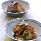 焼きなすと車麩の大葉にんにく冷浸し