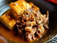 ご飯がすすむコク旨おかず【肉厚揚げみそ仕立て】