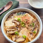 【豆腐のきのこあんかけ】熱々とろとろ！