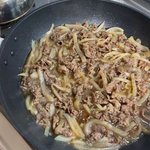494177の作ってみた!投稿(すき焼き用の牛肉で♪正統派牛丼)