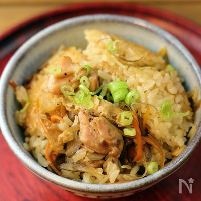 鶏ごぼうの炊き込みご飯