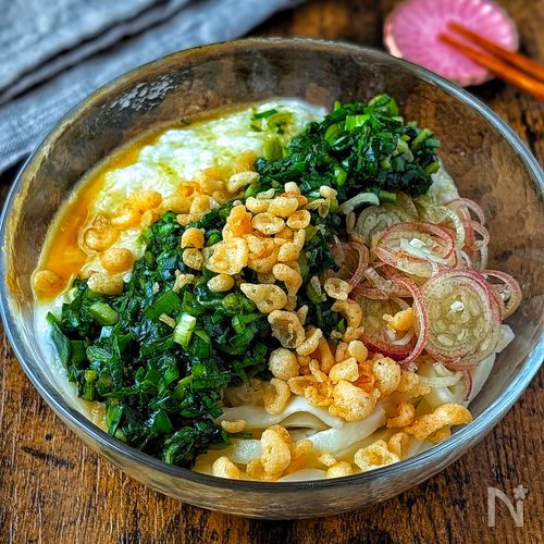 火を使わない!【柚子胡椒×にらだれのスタミナ冷やしうどん】