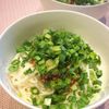 ayaの作ってみた!投稿(にらとねぎがたっぷり!そうめんで作るピリ辛肉味噌のあえ麺)