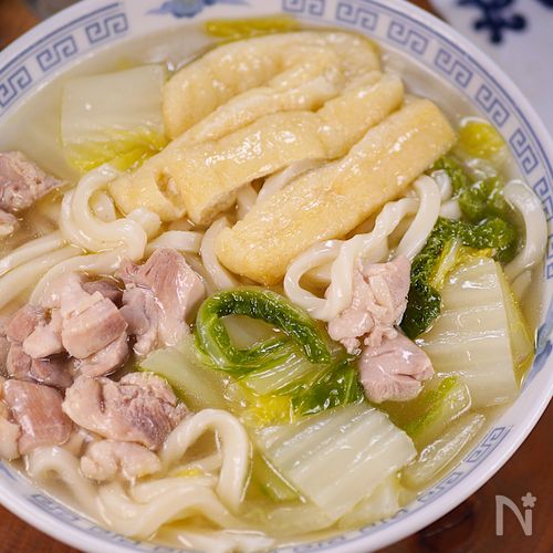 寒い夜に温まろ🥰🍜鶏と白菜の旨だし塩ちゃんこうどん最高♡