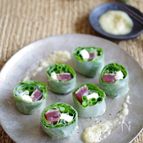 鰹の生春巻き　ホースラディッシュソース添え