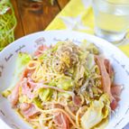 生ハムとシラスのペペロンチーノ