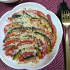 M*Pの作ってみた!投稿(かぼちゃとトマトとベーコンのミルフィーユチーズ焼き)