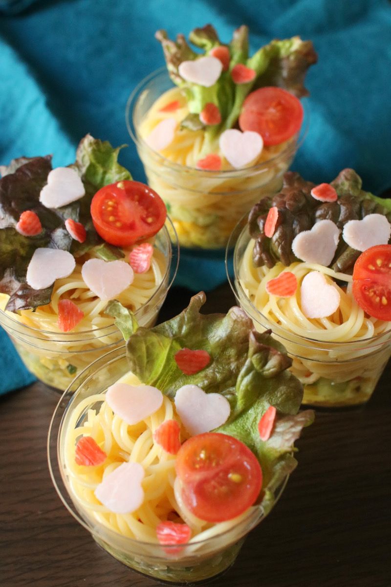 バレンタインにも】イベントごはんにおすすめ♩カップサラスパ