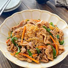 【戻し不要！革命的な味】フライパン1つ豚こま肉のチャプチェ
